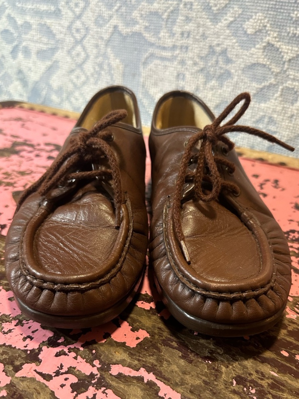 VINTAGE SAS Brown “Bounce” Wedge shoe sz 8 - Picture 5 of 14